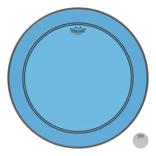 REMO Colortone Powerstroke 3 22 Inch Blue Bass Drumhead
