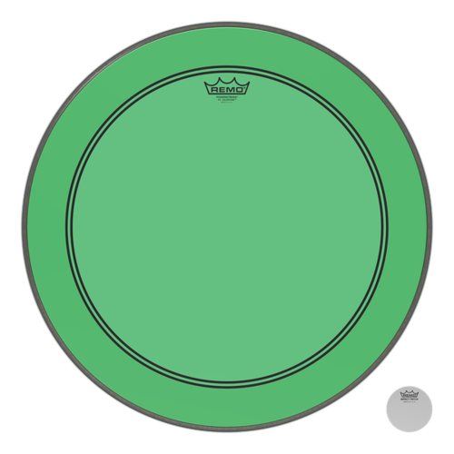 REMO Colortone Powerstroke 3 22 Inch Green Bass Drumhead