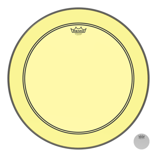 REMO Colortone Powerstroke 3 22 Inch Yellow Bass Drumhead