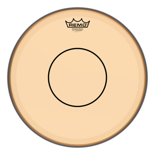 REMO Colortone Powerstroke 77 14 Inch Orange Drumhead w/Dot