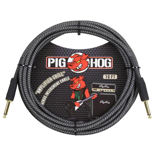 PIG HOG Woven 10ft Amp Grill Guitar Cable Straight Jack