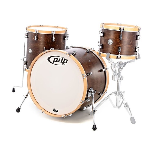 PDP Concept Classic Maple 3 Pce Tobacco Walnut - Natural Shell Drum Kit