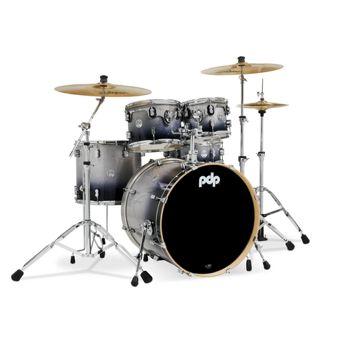 PDP Concept Maple 5 Pce Silver to Black Fade Drum Kit