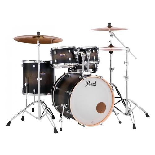 PEARL DECADE Maple 5 Pce Satin Black Burst Fusion Drum Kit