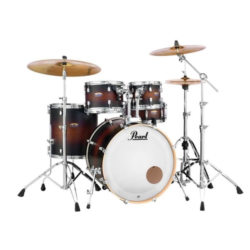 PEARL DECADE Maple 5 Pce Satin Brown Burst Fusion Plus Drum Kit