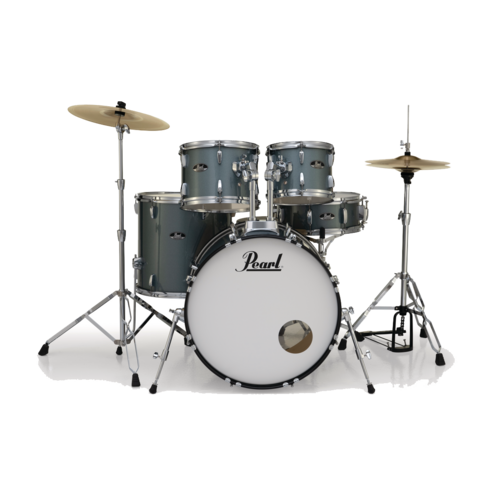 PEARL ROADSHOW-X Fusion Plus Charcoal Metallic Drum Kit with Pearl BRD-1 Cymals