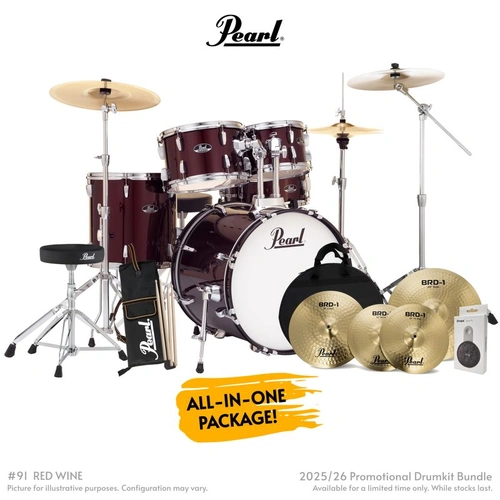 PEARL ROADSHOW-X Fusion Plus Wine Red Drum Kit with Pearl BRD-1