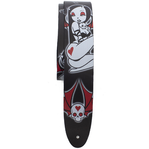 PERRIS PS11053 2.5" Temptation Hearts Leather Guitar Strap