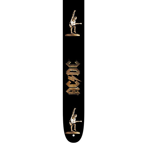 PERRIS PS6023 2.5" Leather Hi-Res "Angus Schoolboy Pose" AC/DC Licensed Guitar Strap