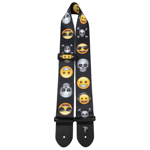 PERRIS PS8219 2.5" Emoji Skulls & Friends Guitar Strap