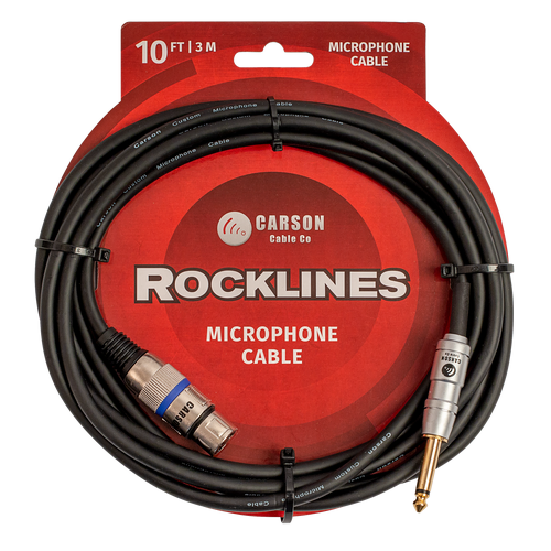 CARSON Rocklines 10ft Microphone XLR-Jack Cable