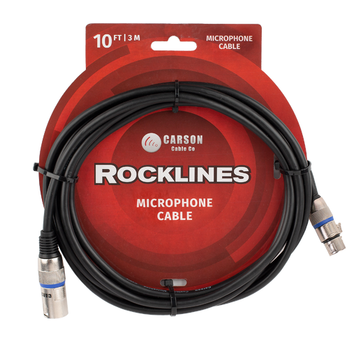 CARSON Rocklines 10ft Microphone XLR-XLR Cable