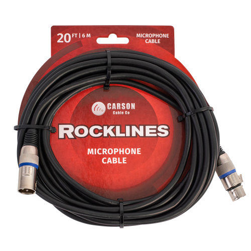 CARSON Rocklines 20ft Microphone XLR-XLR Cable