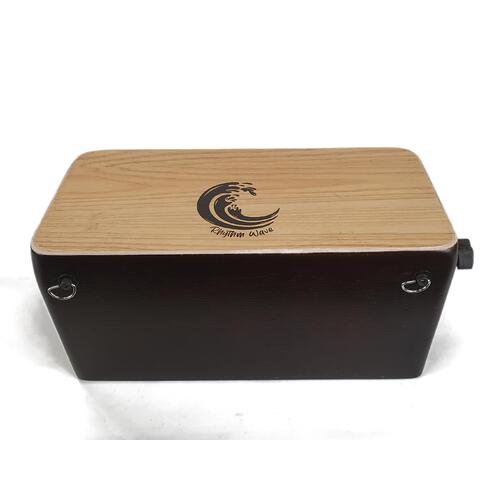 RHYTHM WAVE Cajon Bongos Teak Faceplate and Coffee Brown Sides
