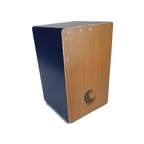 RHYTHM WAVE Cajon Entry Level Teak Faceplate Blue Finish