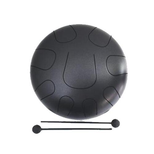RHYTHM WAVE Metal Tongue Drum 9 Note Black