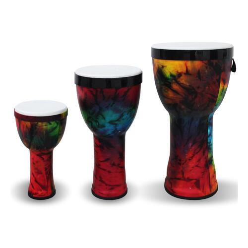 RHYTHM WAVE Nesting Djembe 3pce Drum Set African Sarong