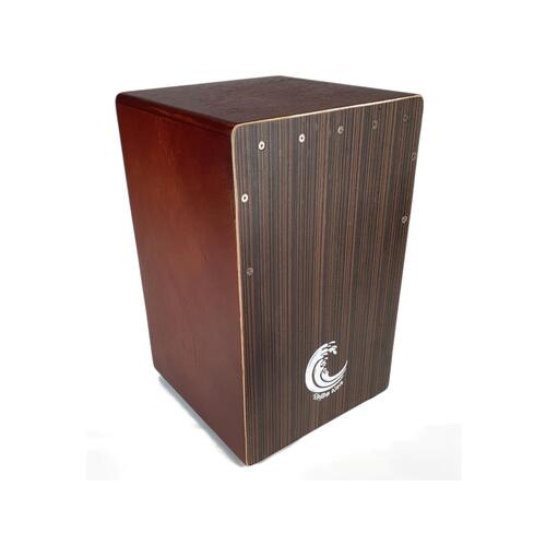 RHYTHM WAVE Cajon Regular Series Ebony Faceplate and Cocoa Brown Side