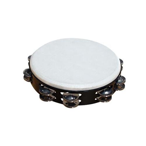 RHYTHM WAVE Tunable 10 Inch Tambourine Black