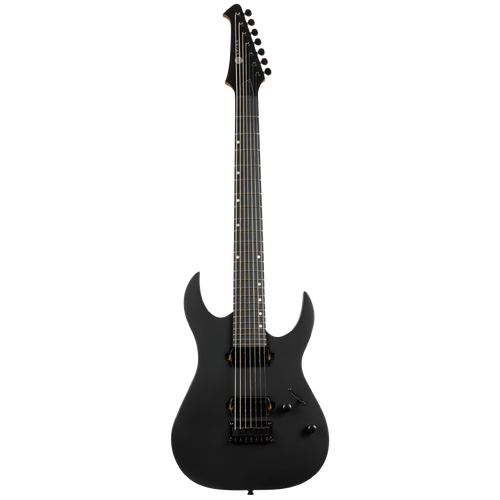 SPIRA S-407 MBK 7 String Black Electric Guitar