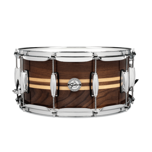 GRETSCH Full Range 14x6.5 Inch Walnut w/ Maple Inlay Snare Drum