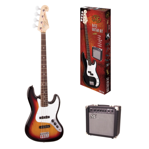 SX JB Bass Guitar Pack Sunburst