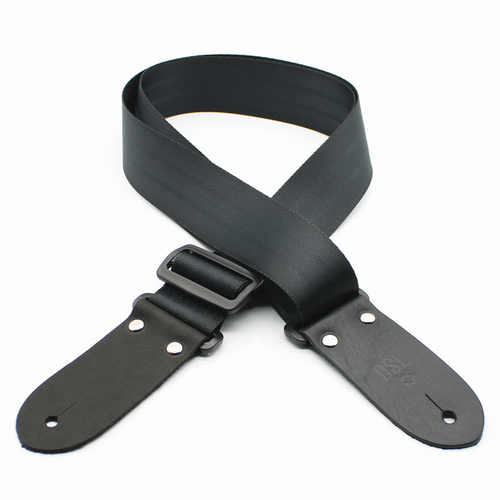 DSL Seatbelt Black Guitar Strap