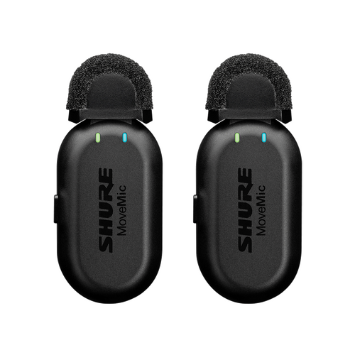 SHURE MoveMic Two Dual Wireless Transmitter Lavalier Microphones