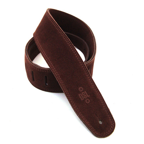 DSL 2.5 Inch Triple Ply Brown Leather Guitar Strap