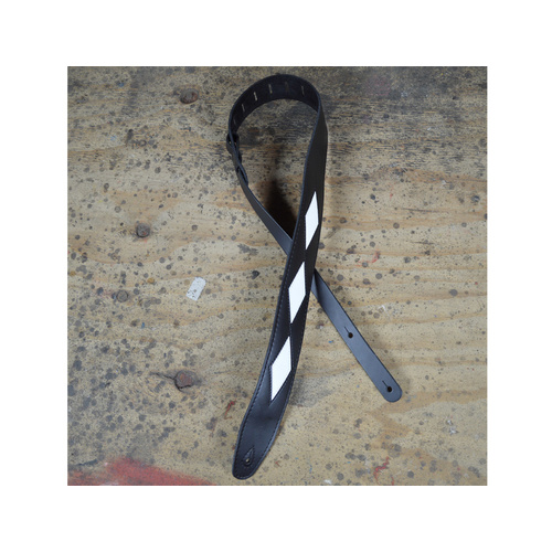 COLONIAL LEATHER Diamond Pattern Leather Inlay Strap