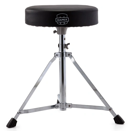 Mapex T400 Single Braced 3-Leg Black Vinyl Drum Stool