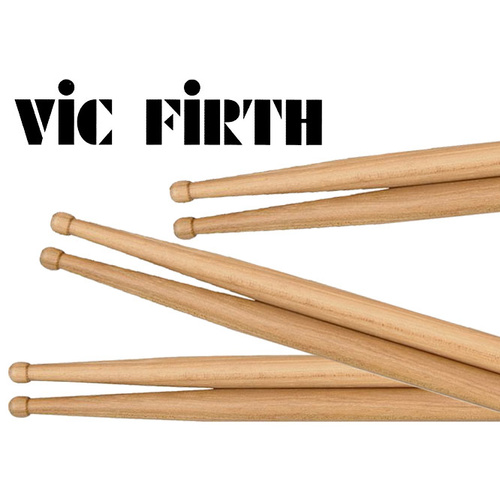 VIC FIRTH 2B Hickory Nylon Tip Sticks