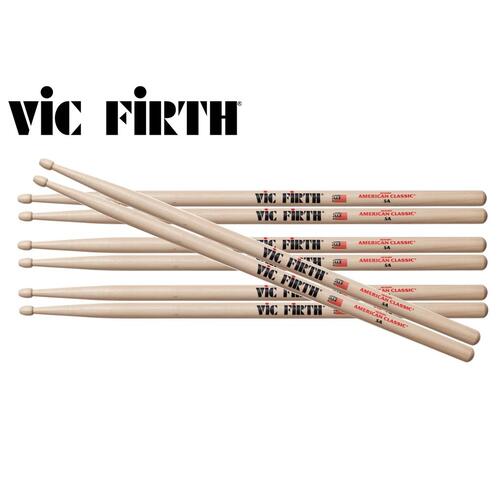 VIC FIRTH Promotion Pack 5A Hickory Wood Tip Drumsticks