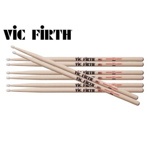VIC FIRTH Promotion Pack 5AN Hickory Nylon Tip Drumsticks