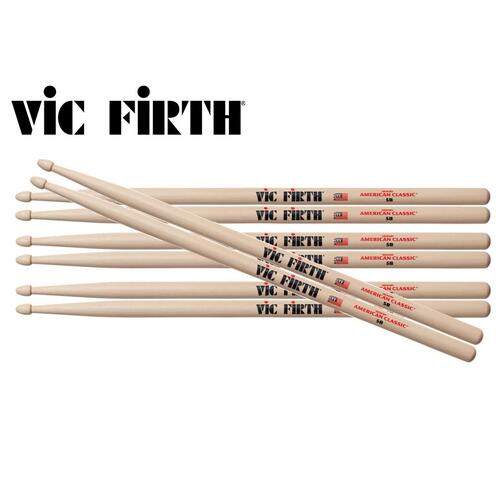 VIC FIRTH Promotion Pack 5B Hickory Wood Tip Drumsticks
