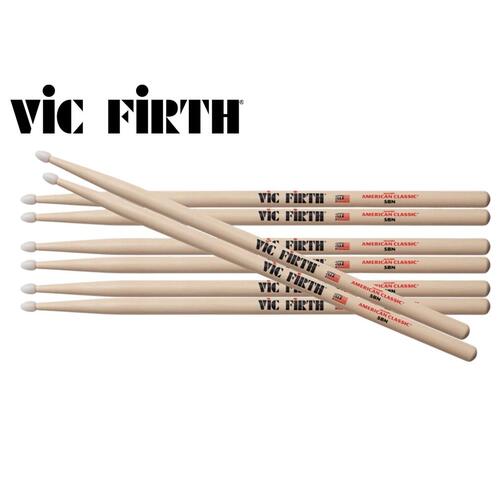 VIC FIRTH Promotion Pack 5BN Hickory Nylon Tip Drumsticks
