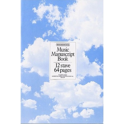 Music Manuscript Book - 12 Stave 64 Pages